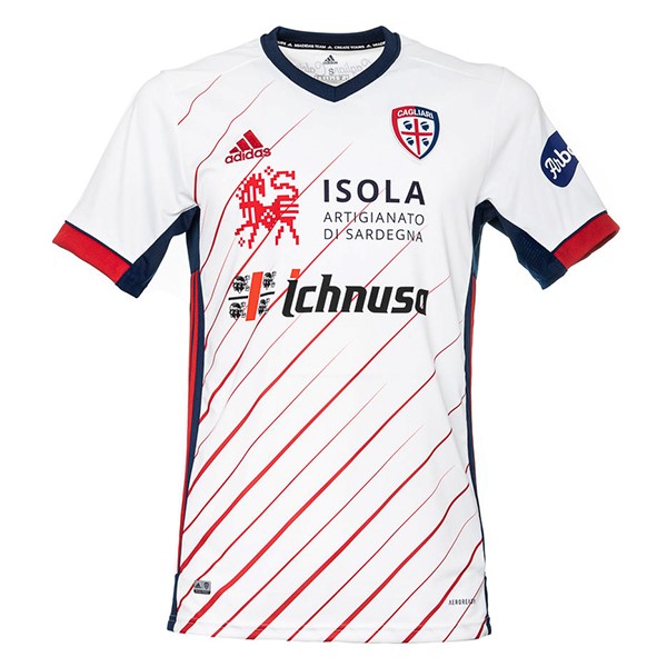 Camiseta Cagliari Calcio Replica Segunda Ropa 2020/21 Blanco